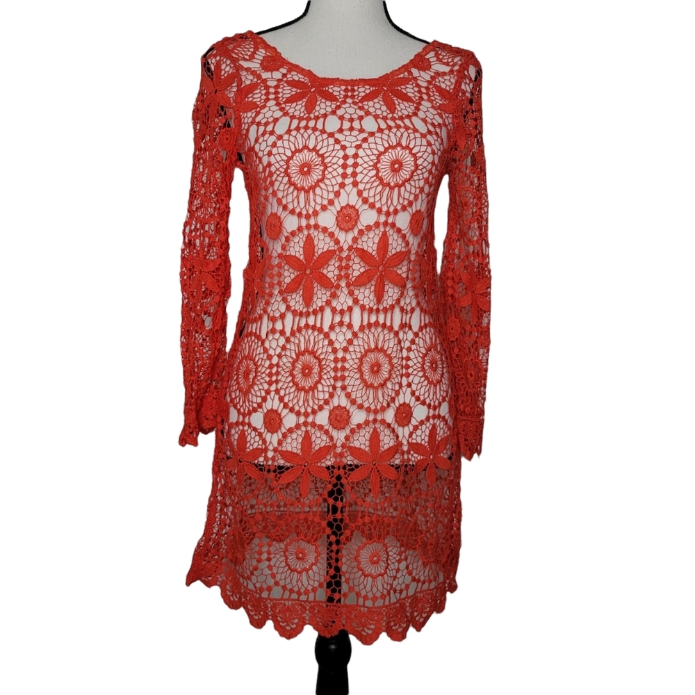 H&M COACHELLA crochet pullover beach coverup dress